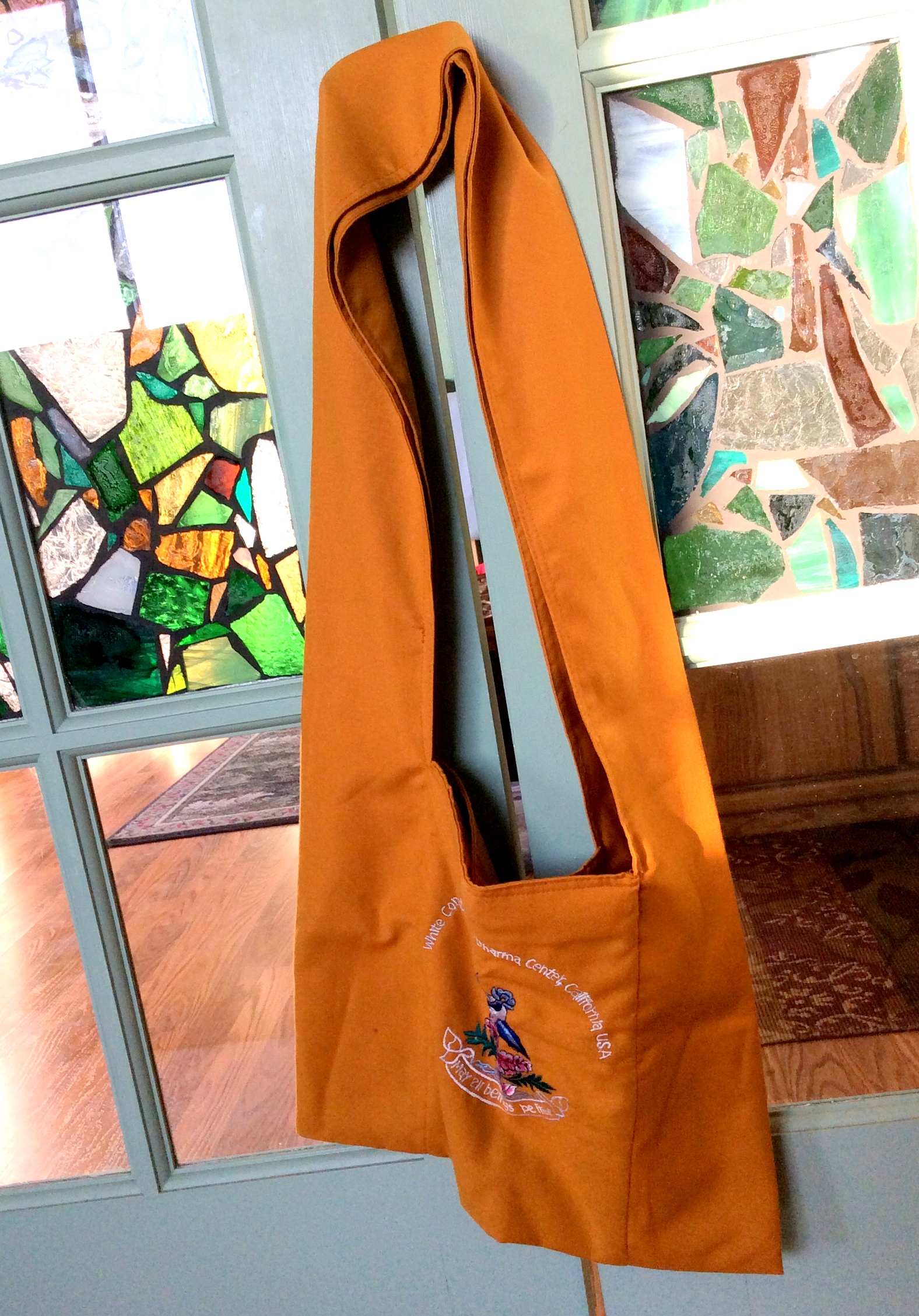 Buddhism Supply Canvas Shoulder Bag Backpack Big Sachet Buddhist Pocket 45x50cm