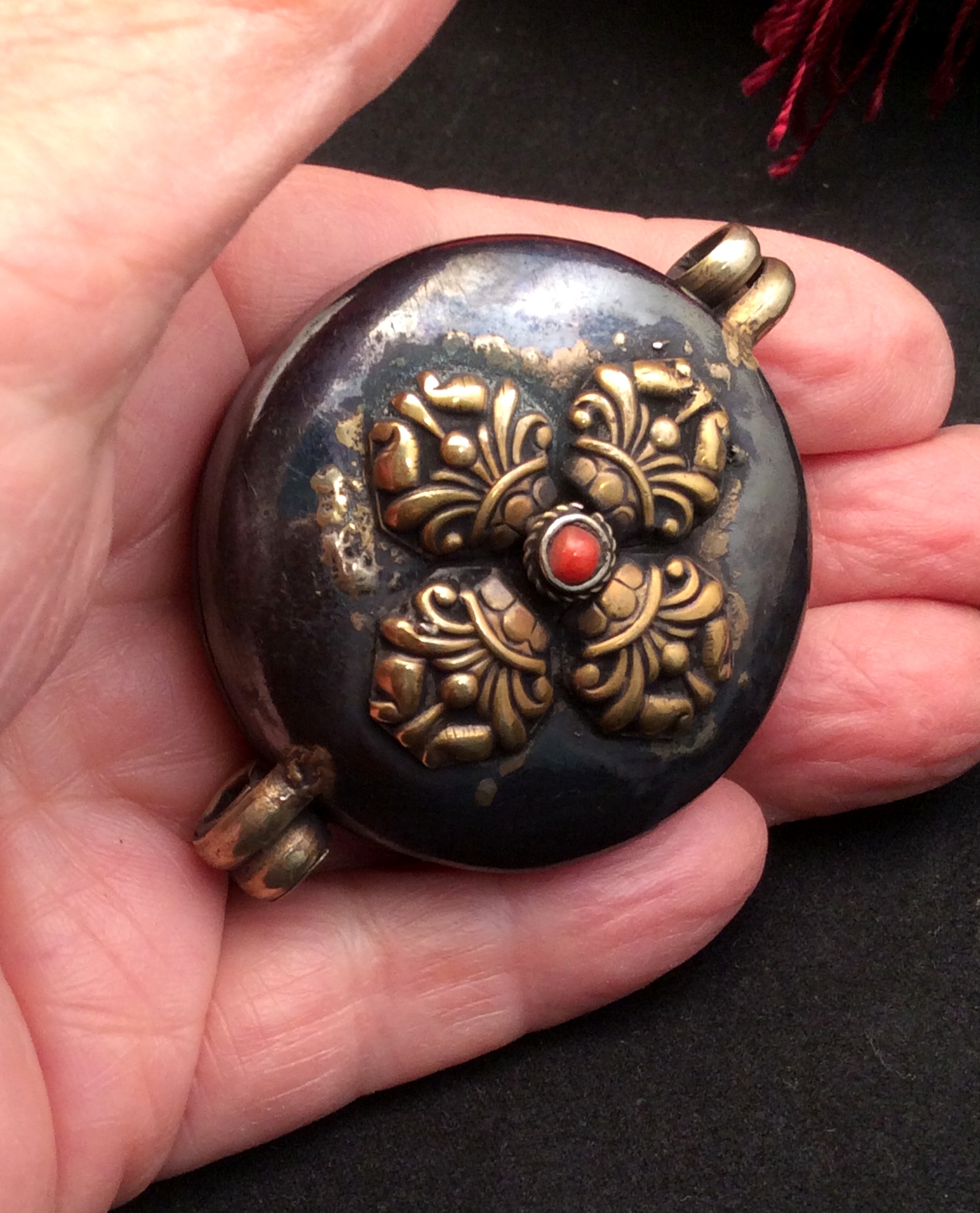 Large Copper or Silver Gau Amulet