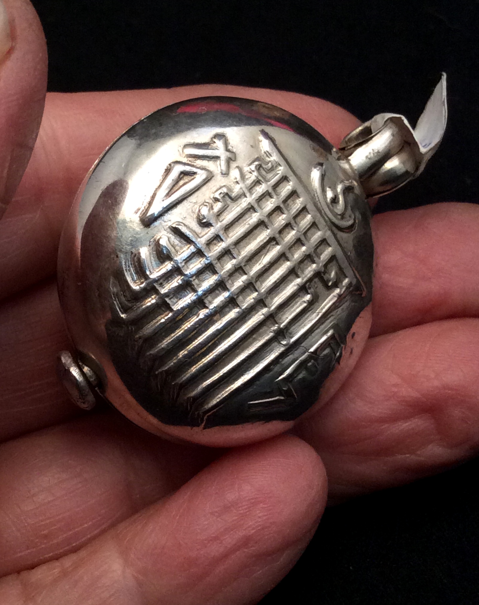 Large Copper or Silver Gau Amulet - Image 5
