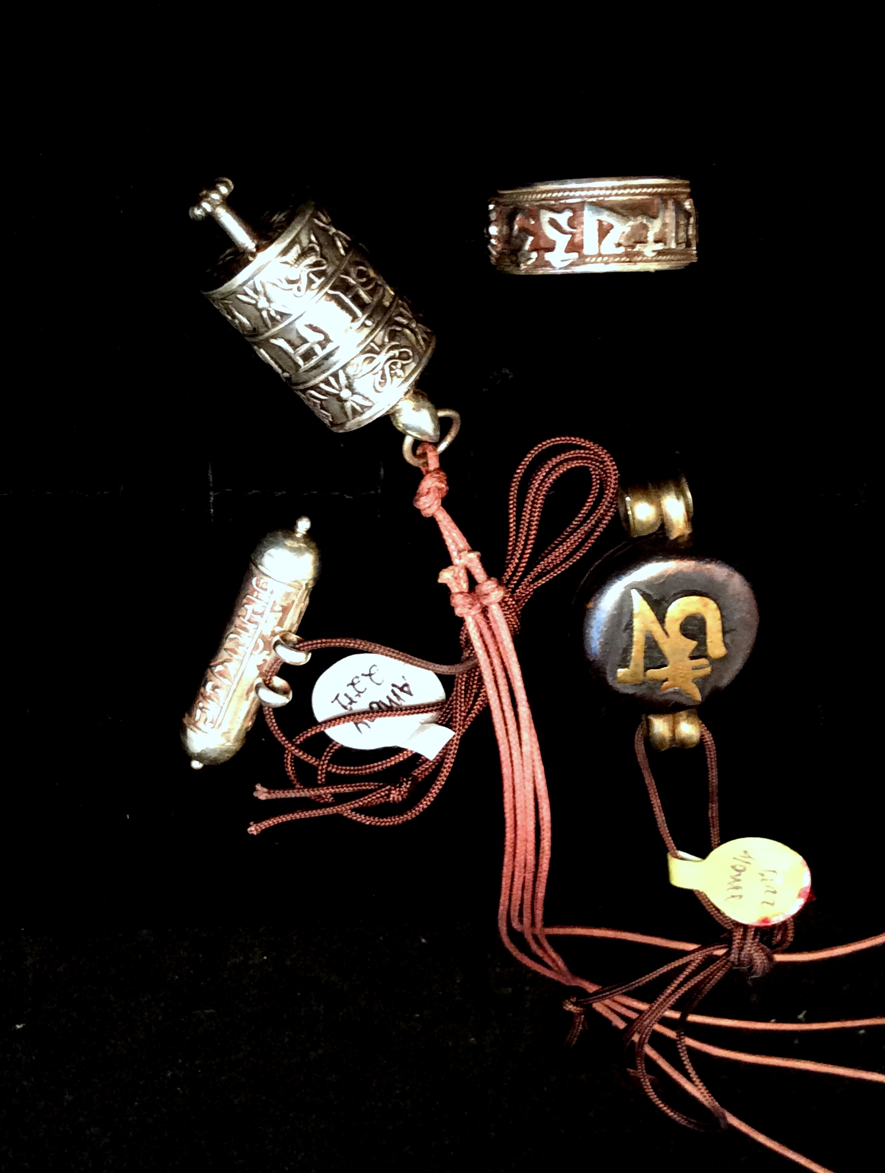 Sterling Ring, Gau or Copper Gau Amulet Pendant
