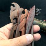 Carved Symbols Ebony Wood Hair Stick