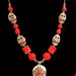Tibetan Gau Skull Necklace