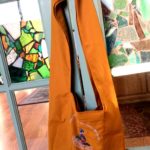 Monk Bag White Conch Dharma Center or Black Brocade